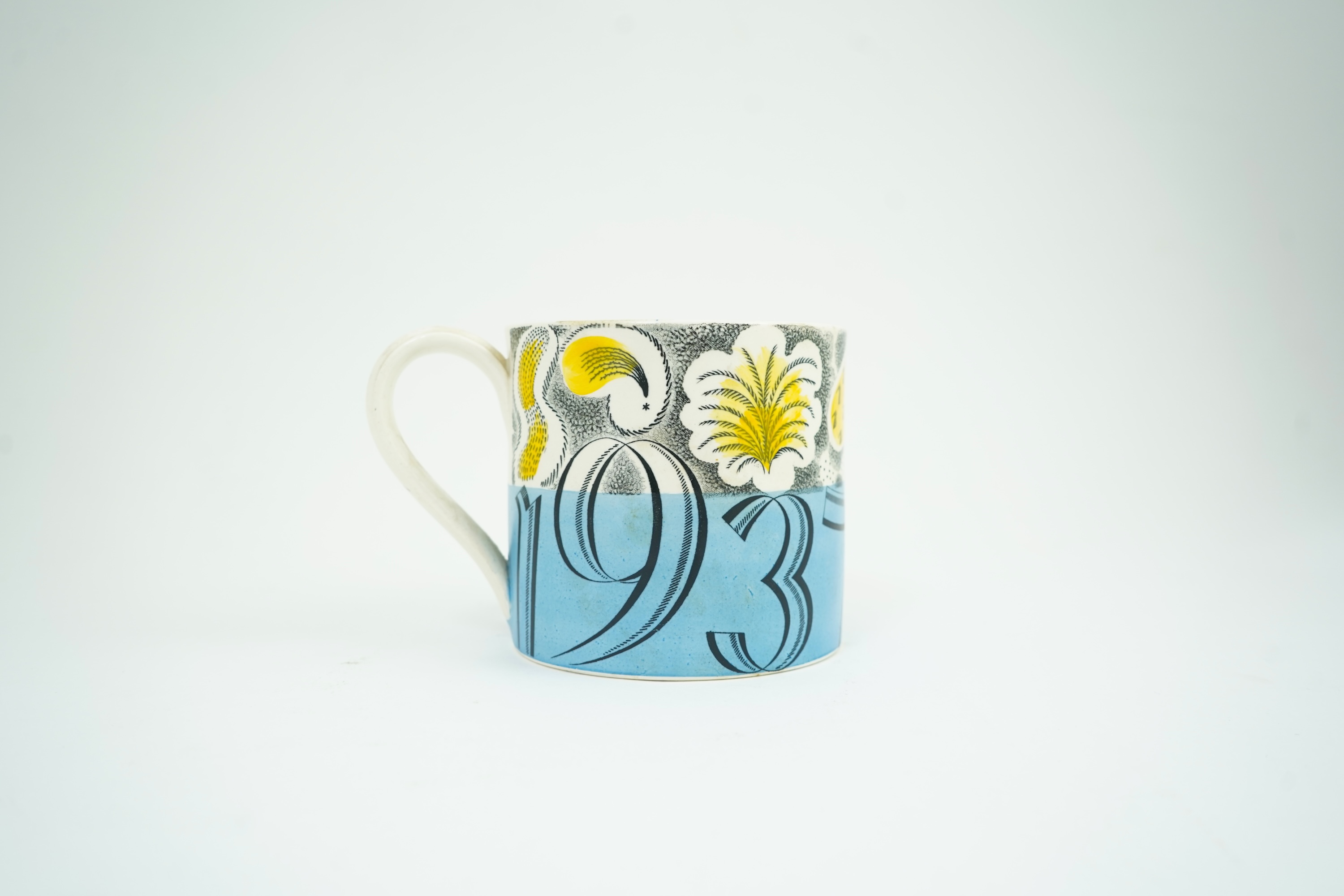 Eric Ravilious (1903-1942) for Wedgwood: A 1937 King George VI Coronation commemorative mug